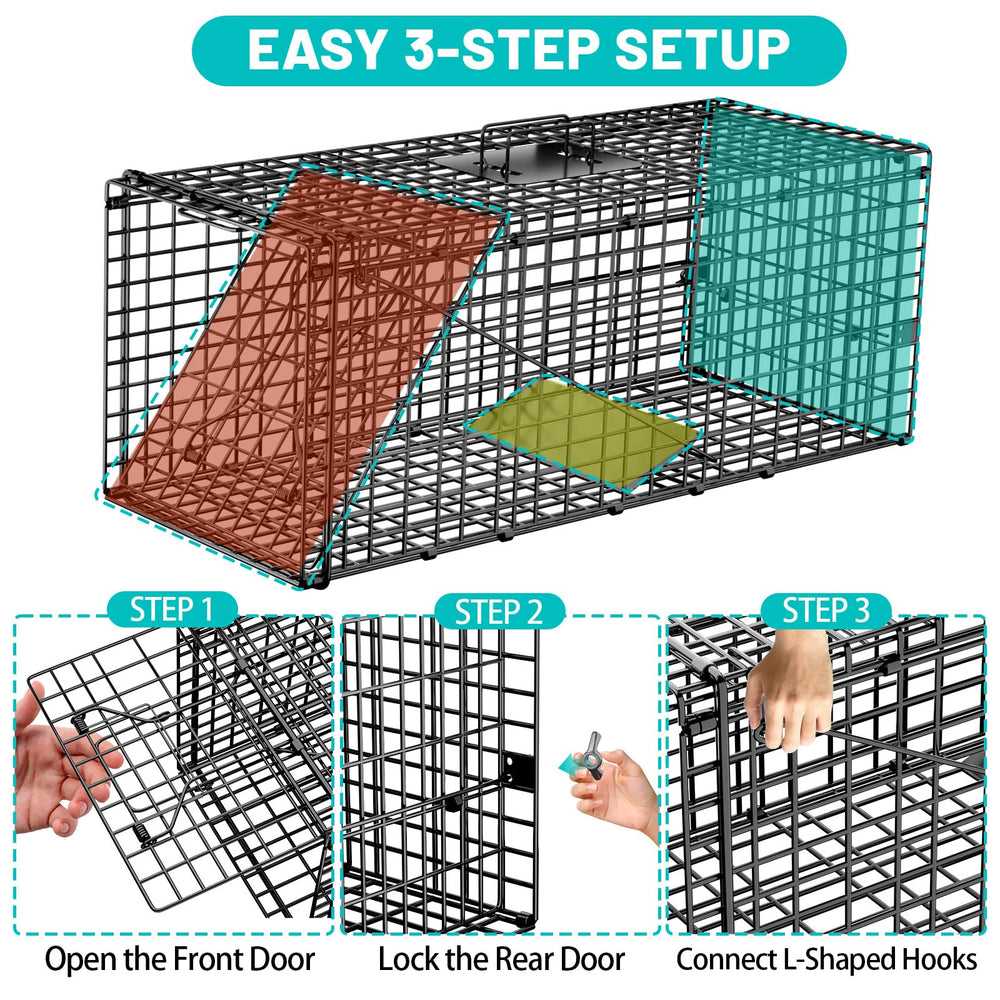 GHYKL Live Trap anti-glare coating camouflages the cage in low light