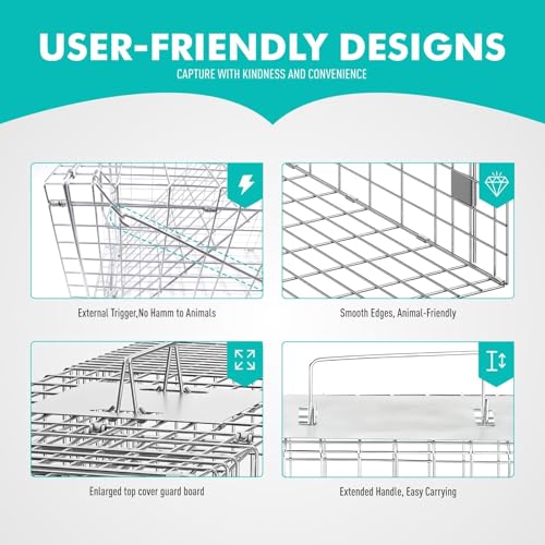 GHYKL live-trap-folded-handle emphasizes portability for easy transport and storage.