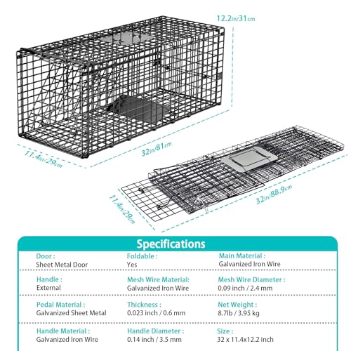 GHYKL Live Trap side profile highlights portable carry handle for quick relocation