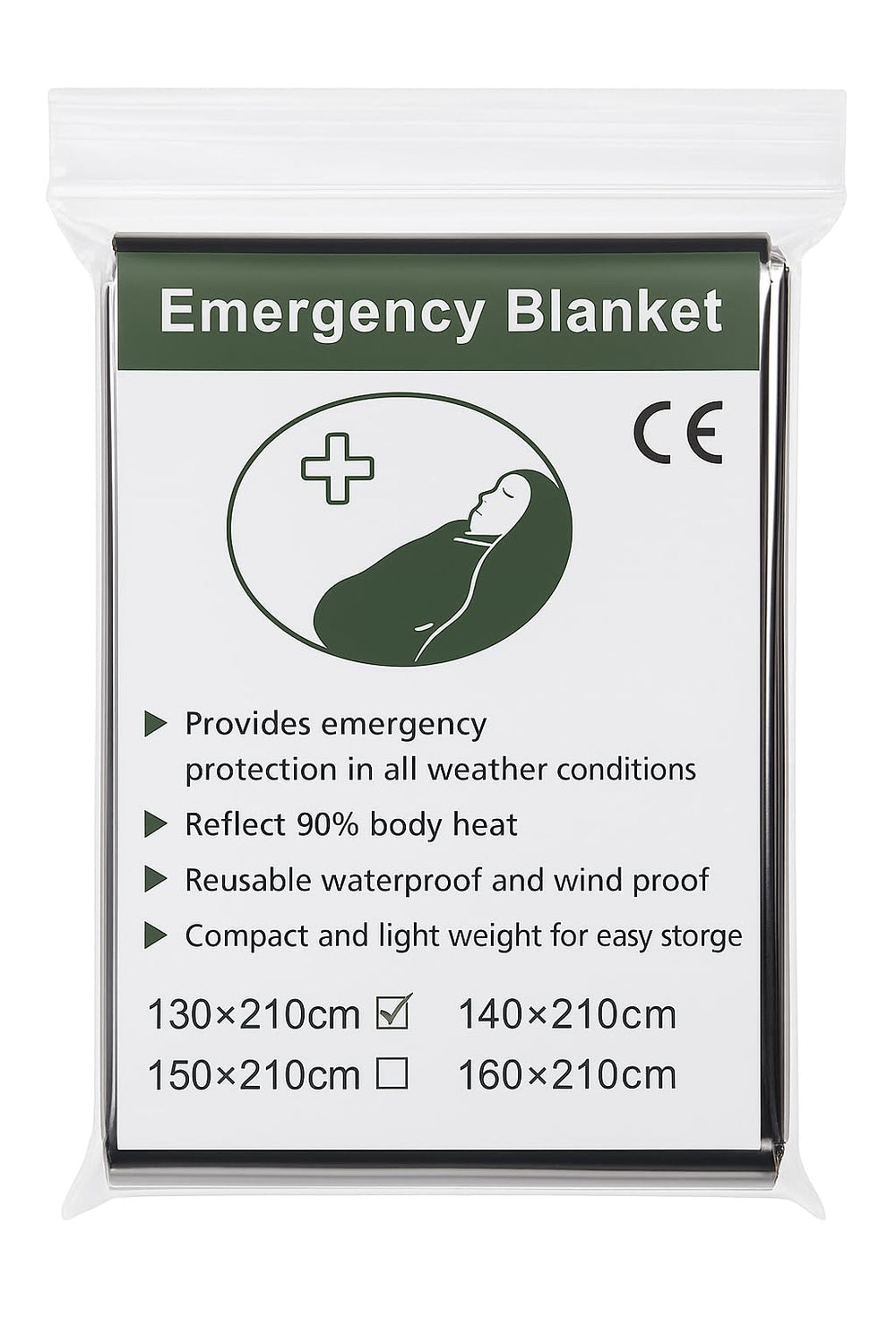GIANT PANDA TRADING thermal mylar blanket compact fold fits in bags and backpacks.