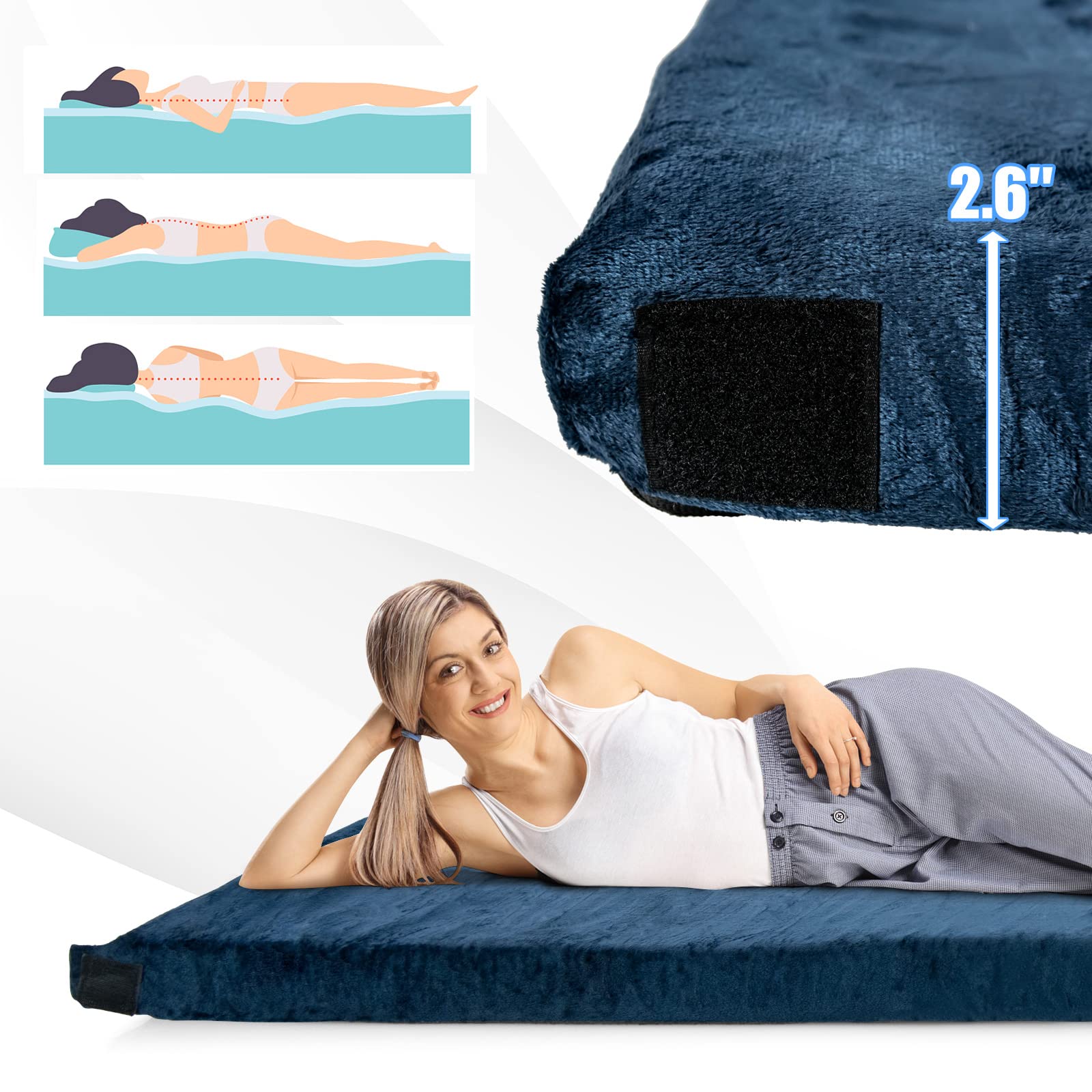 Giantex 72-inch length provides ample space for adults to sleep comfortably.