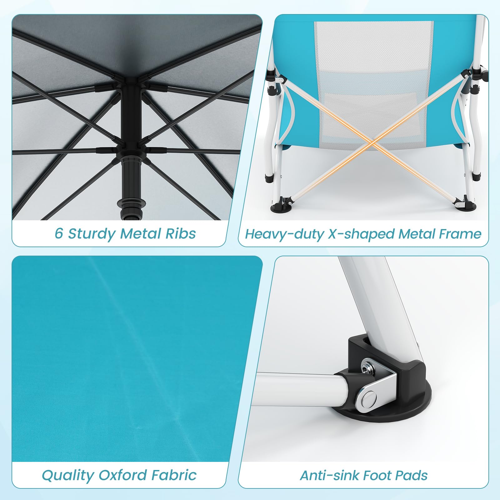 Giantex anti-sink foot pads stabilize on soft ground