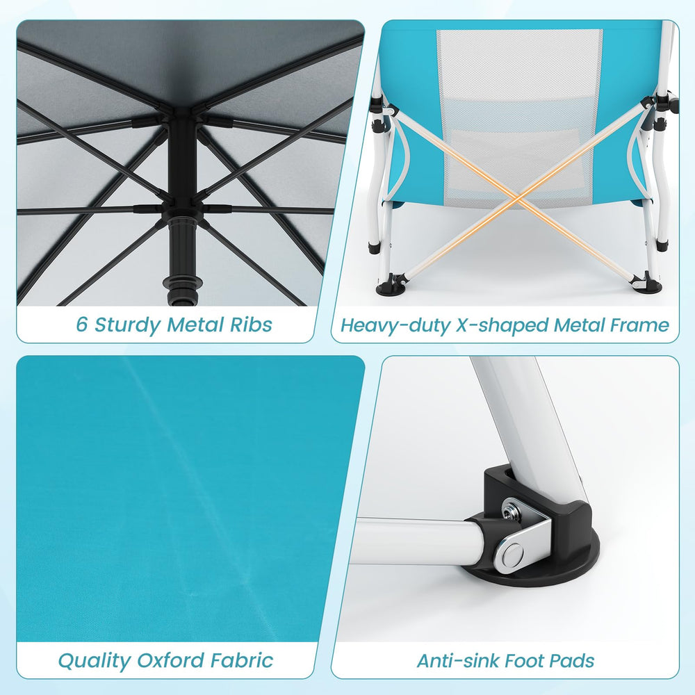 Giantex anti-sink foot pads stabilize on soft ground