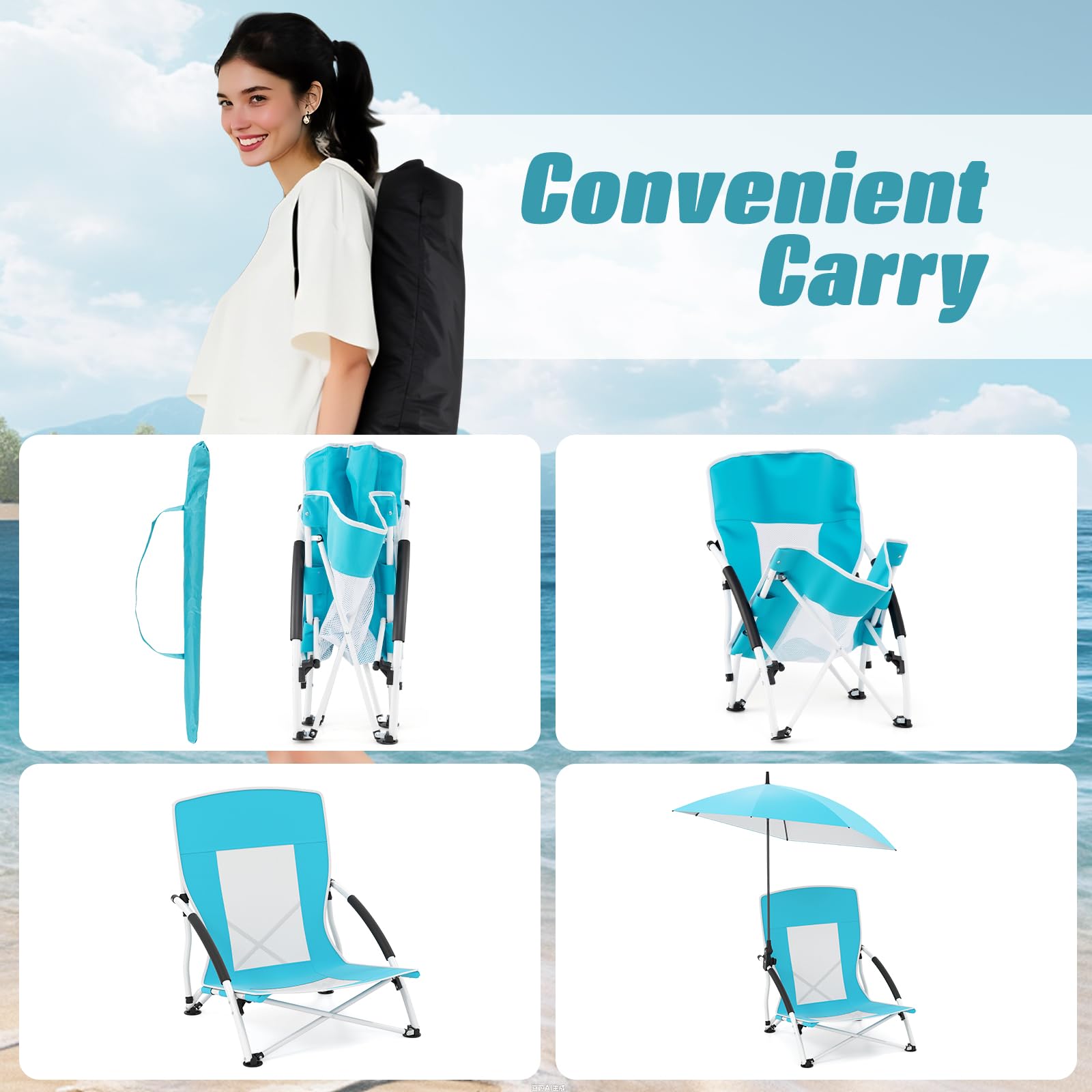 Giantex folding design for quick setup and portability