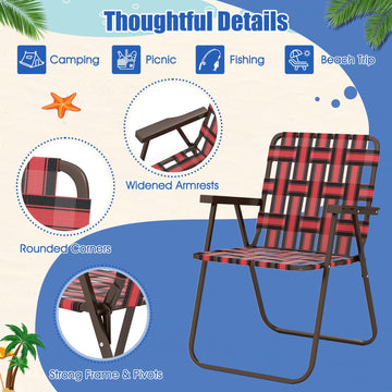 Giantex chair at the beach for a picnic, ready for rest