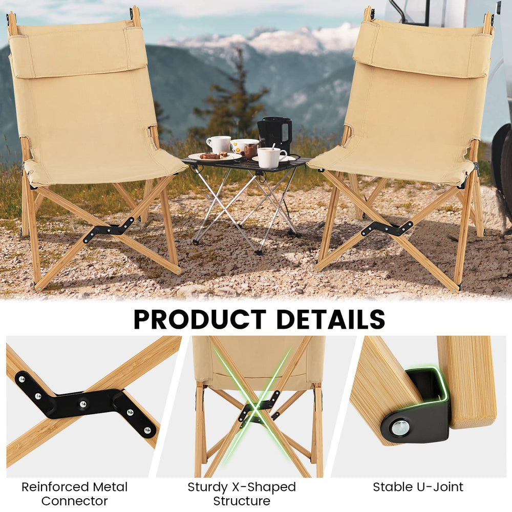 Giantex breathable canvas seat stays cool during sunny days