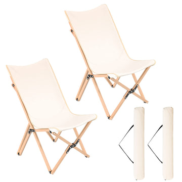 Giantex butterfly chair beige with assembly-free setup for quick outdoor seating