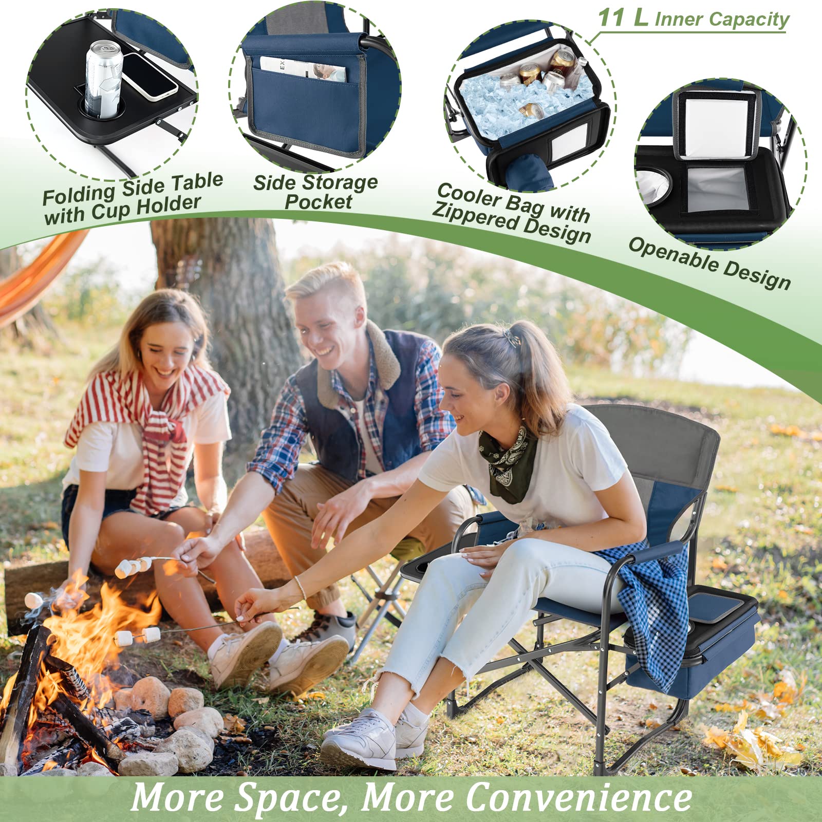 Giantex 600D oxford fabric offers breathable comfort and weather resistance during outdoor use.