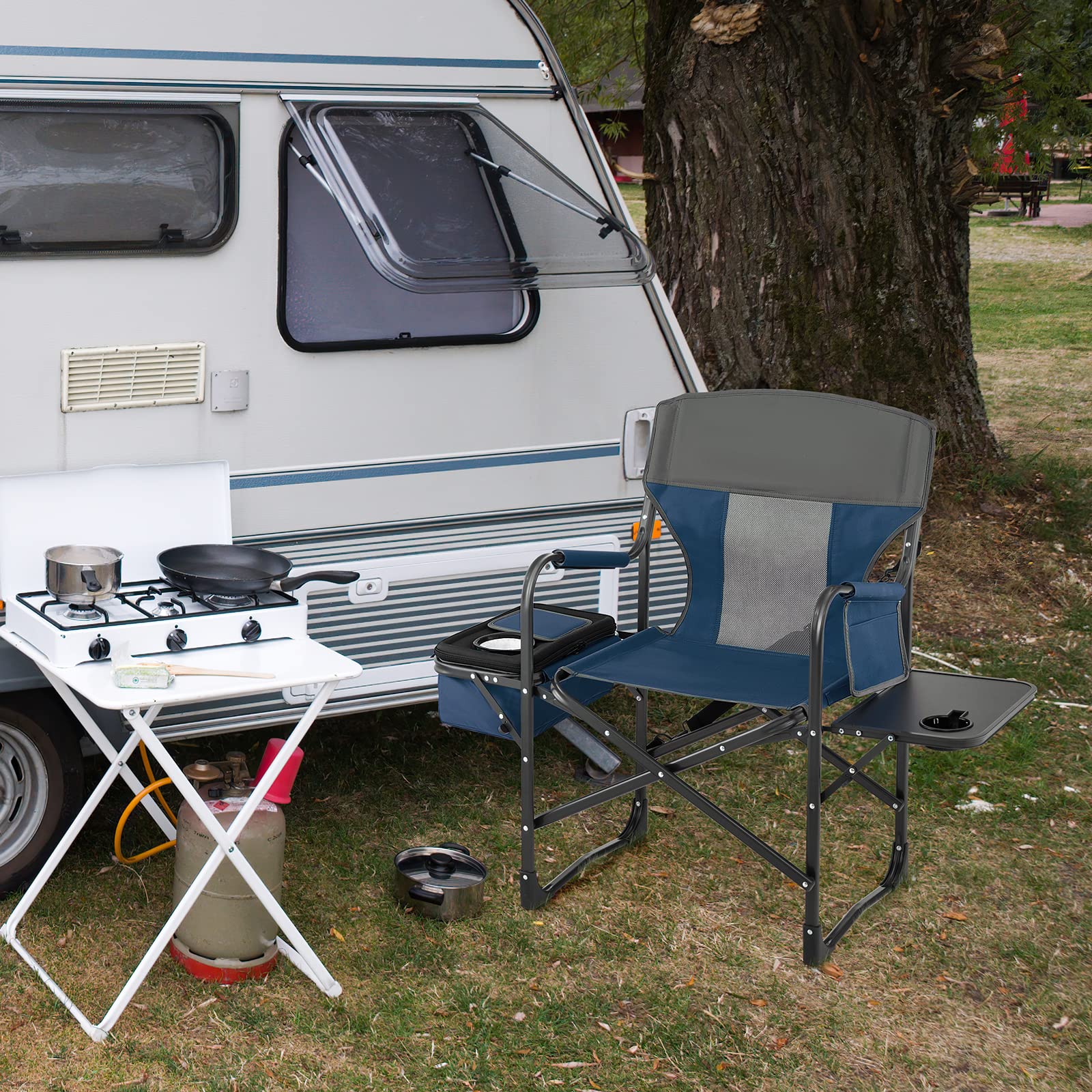Giantex easy-fold design with handle provides quick setup without assembly.