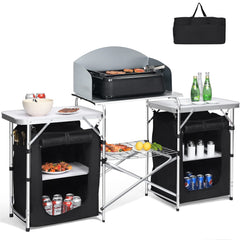 Giantex camping kitchen station with 26-inch tabletop for extra cooking space