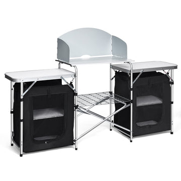 Giantex camping kitchen station carrying bag makes travel easy
