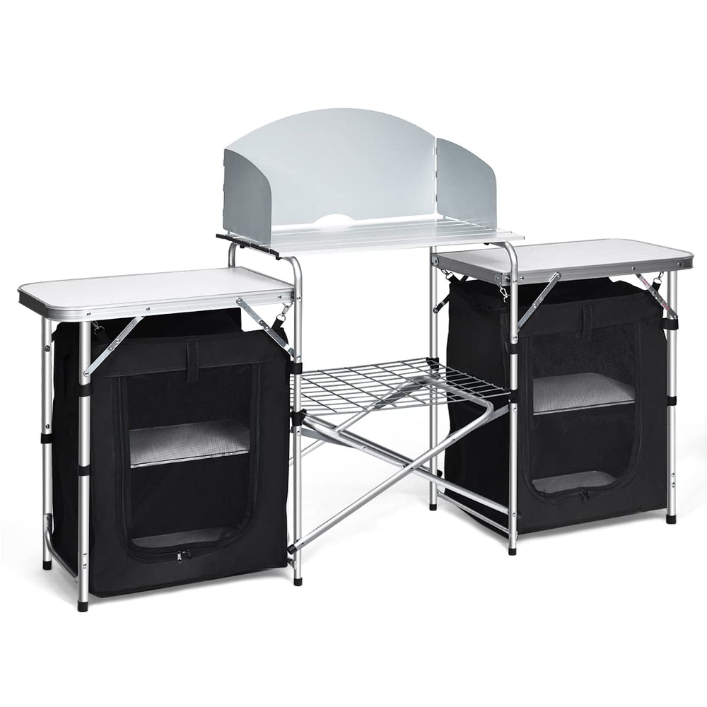 Giantex camping kitchen station carrying bag makes travel easy
