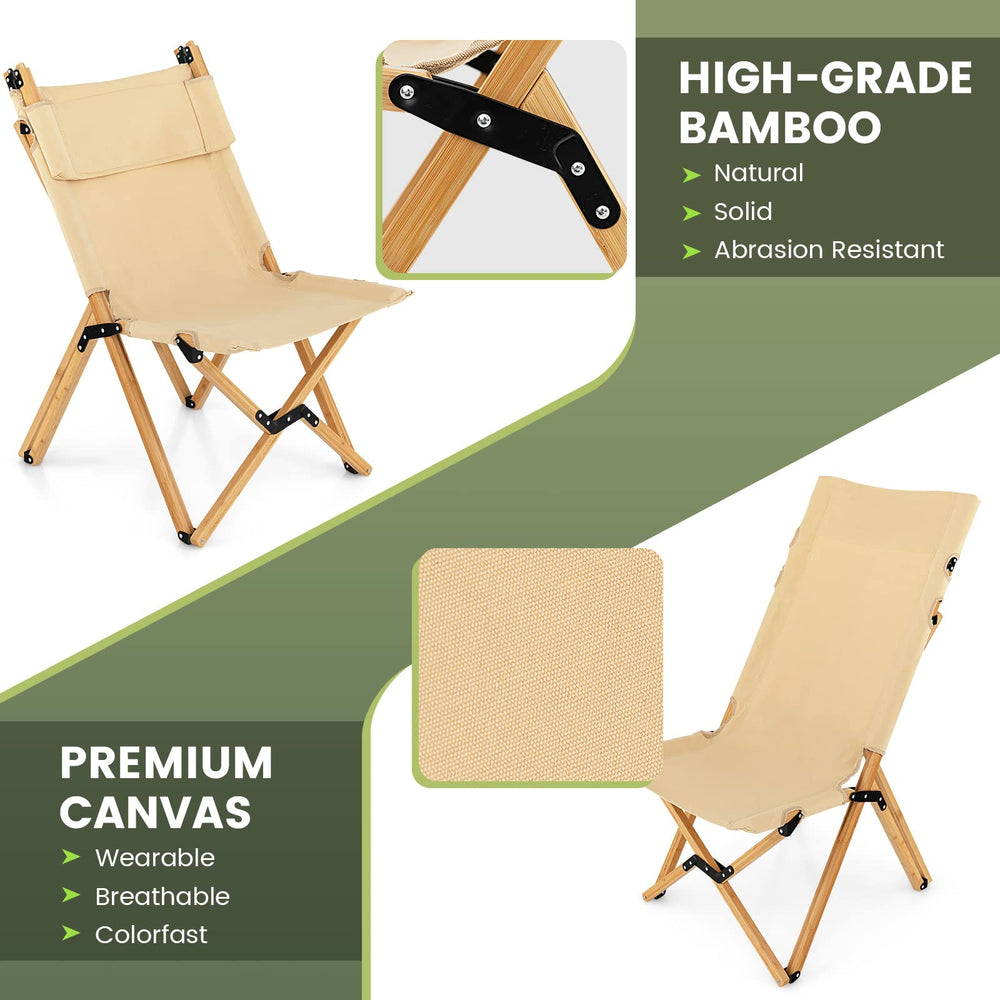 Giantex carrying bag with folded chair enables compact storage and transport