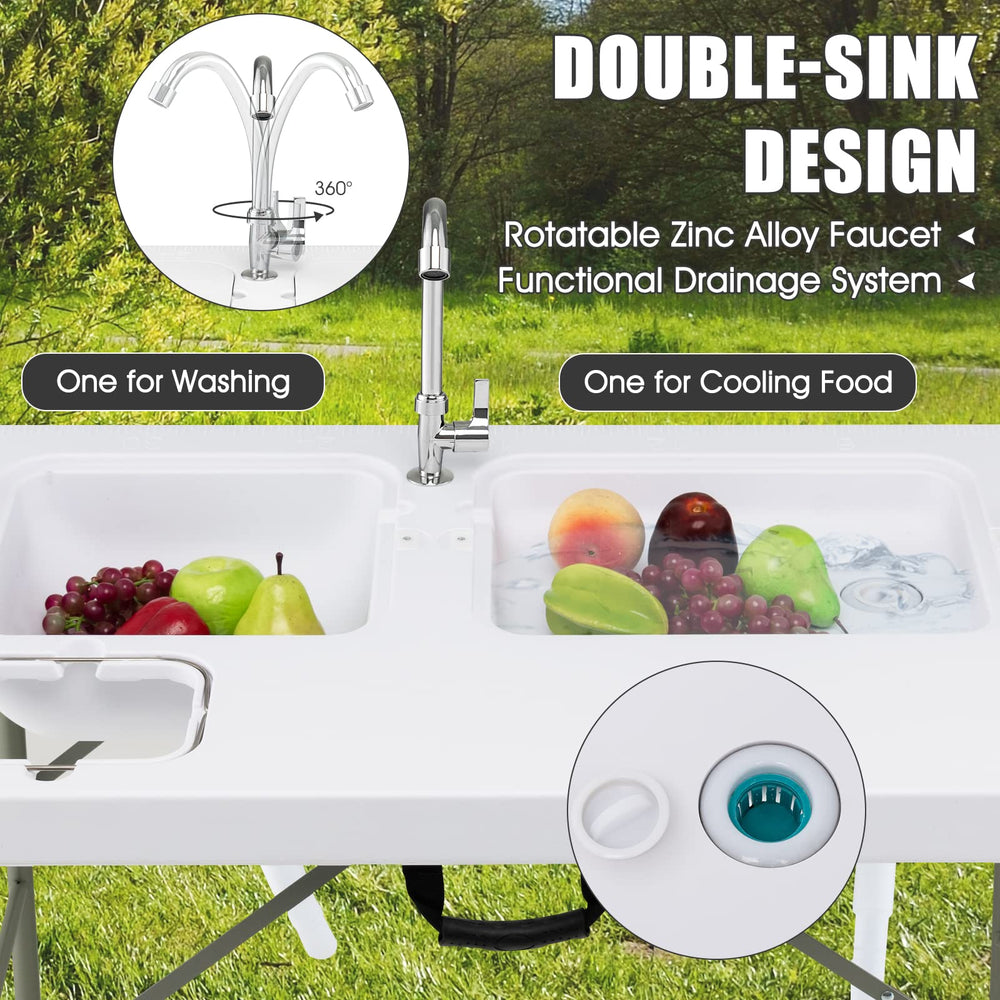 Giantex foldable legs of fish cleaning table for compact storage