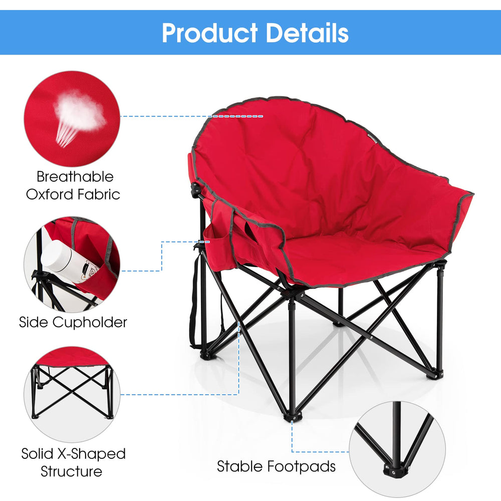 Giantex folding chair with storage bag for convenient transport