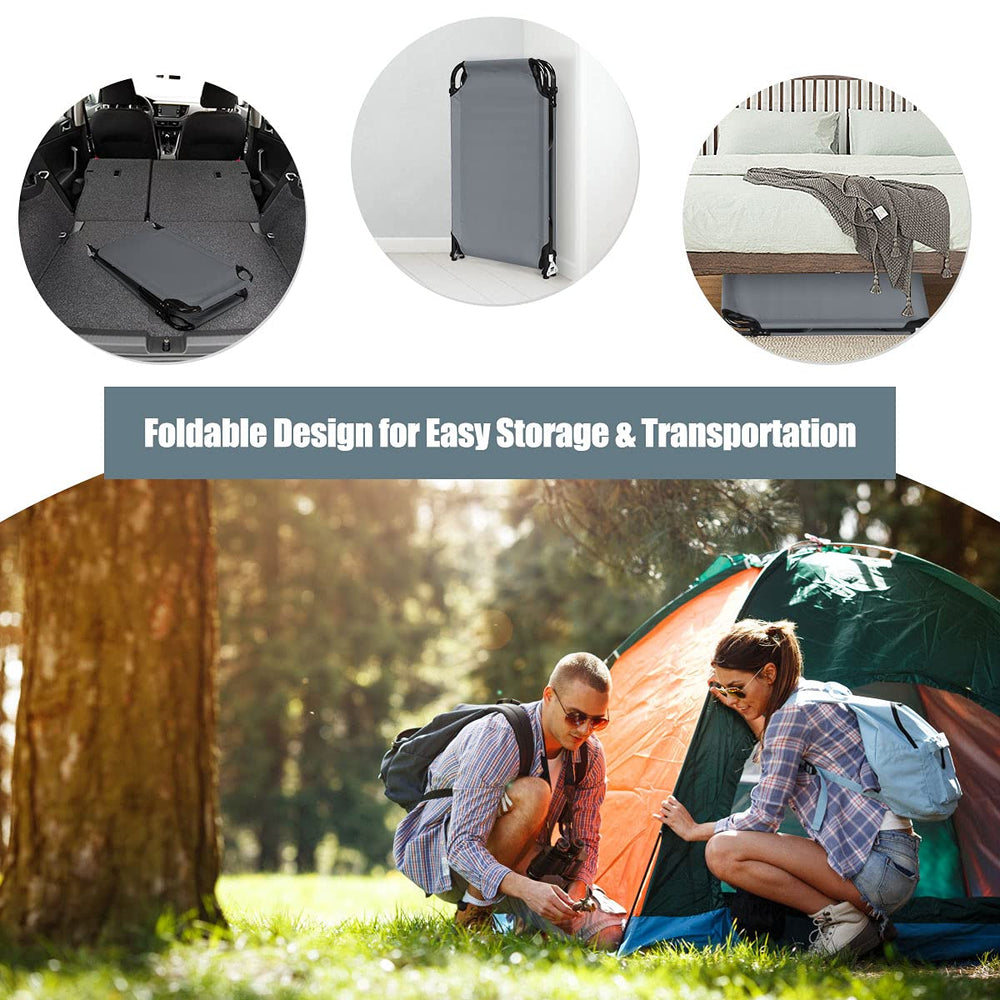 Giantex elevated design keeps you off damp grass for comfort