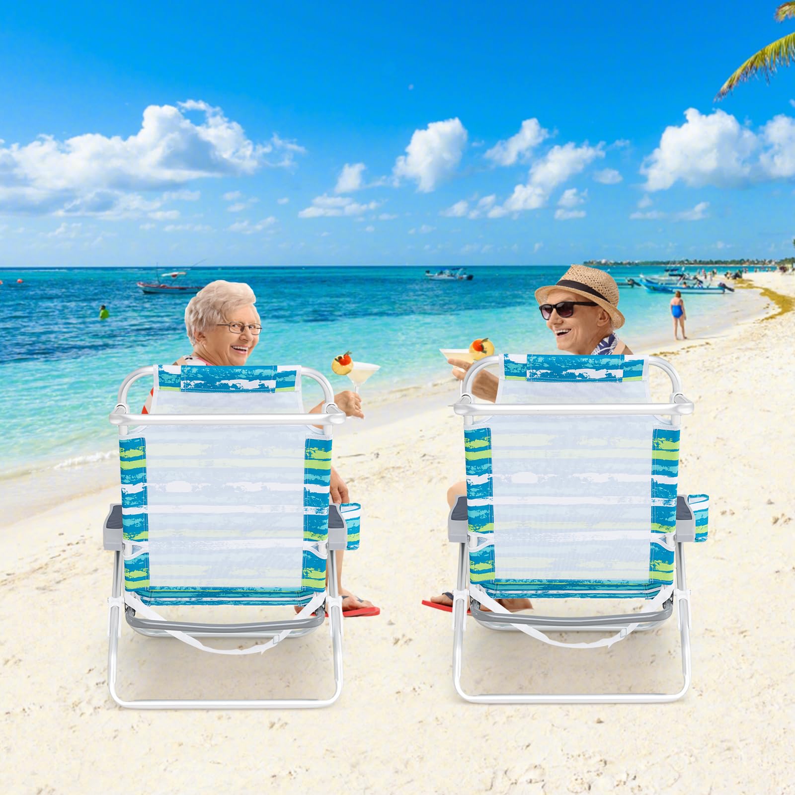 Giantex chair headrest provides neck support during lounging.