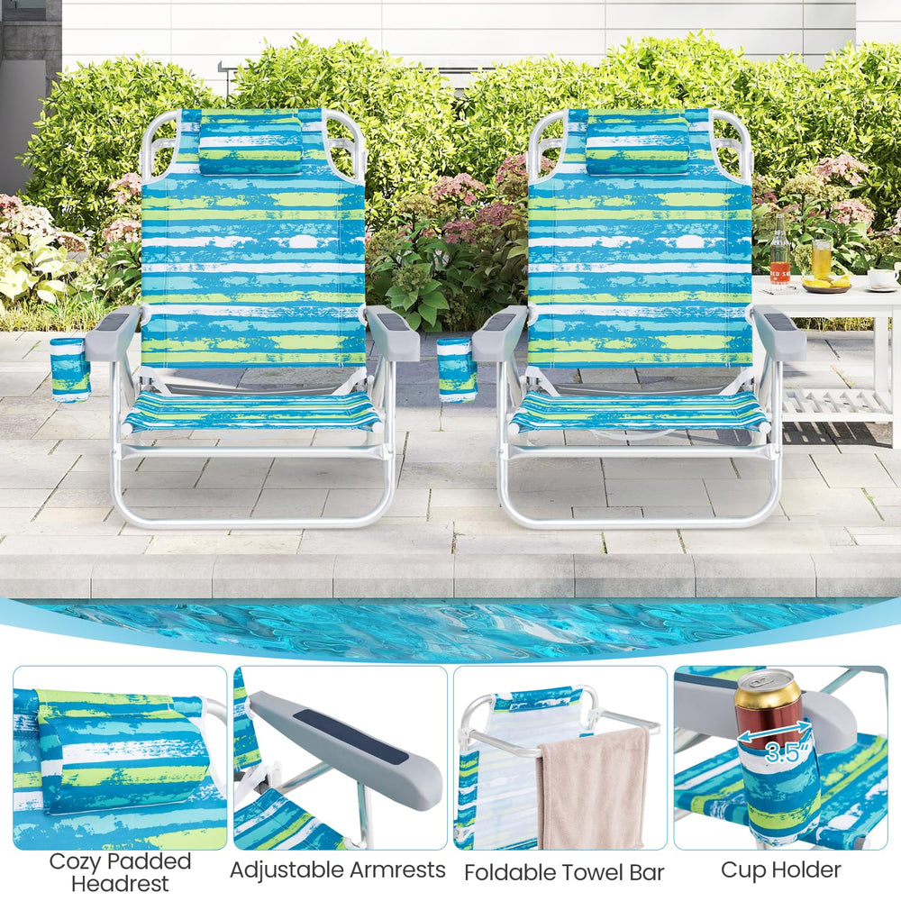 Giantex chair shoulder strap enables easy transport on outdoor trips.