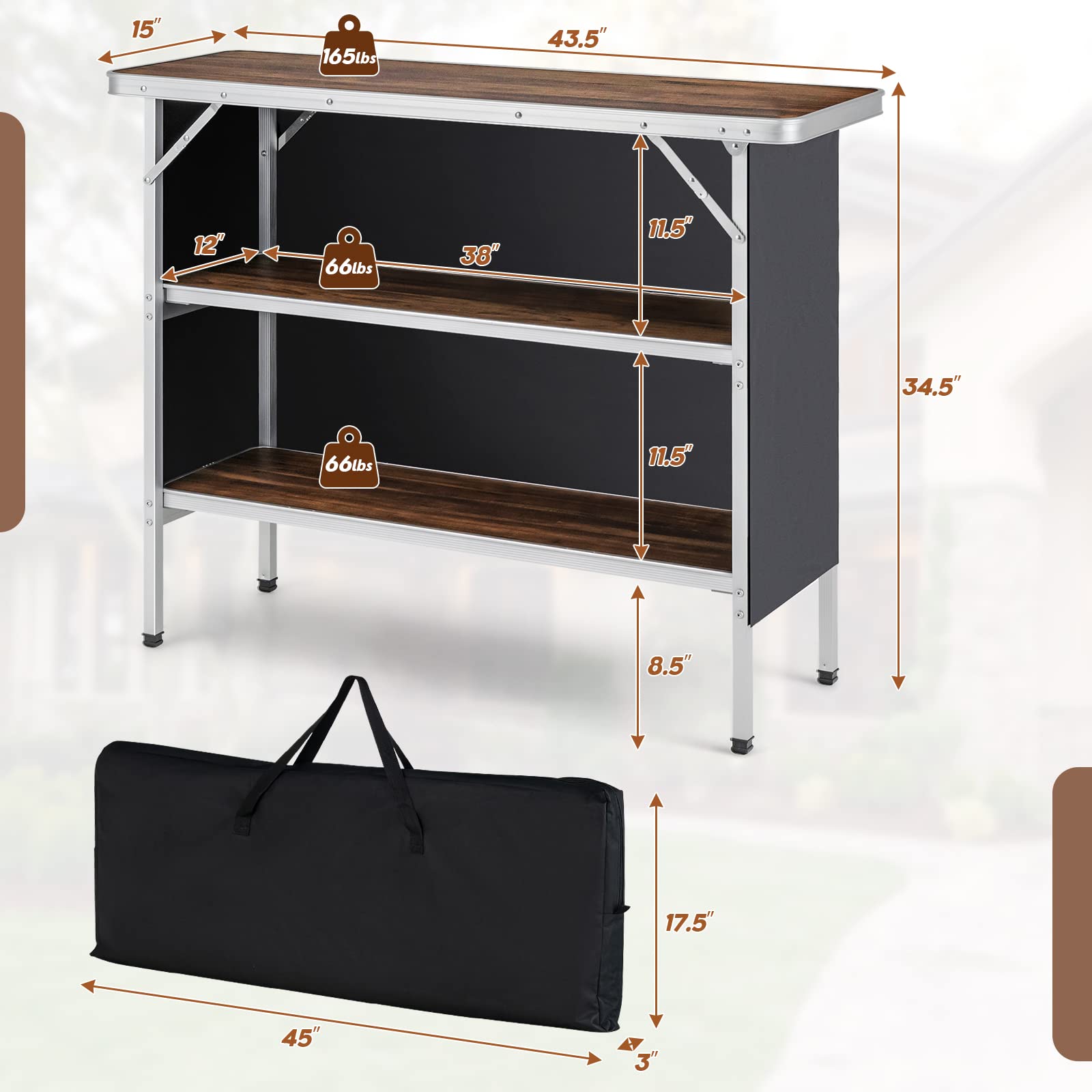 Giantex folding design highlights compact storage for transport