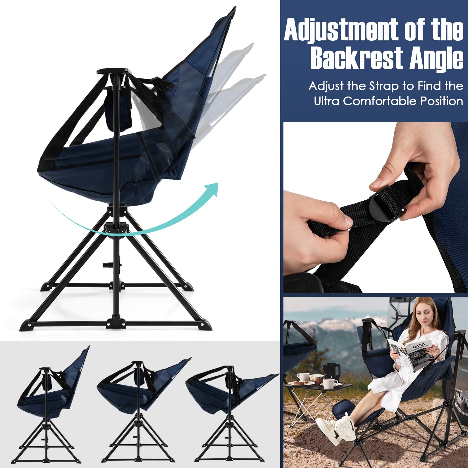 Giantex hammock chair cup holder keeps drinks within reach for comfort.