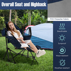 Giantex hammock chair headrest pillow provides neck support during relaxation.