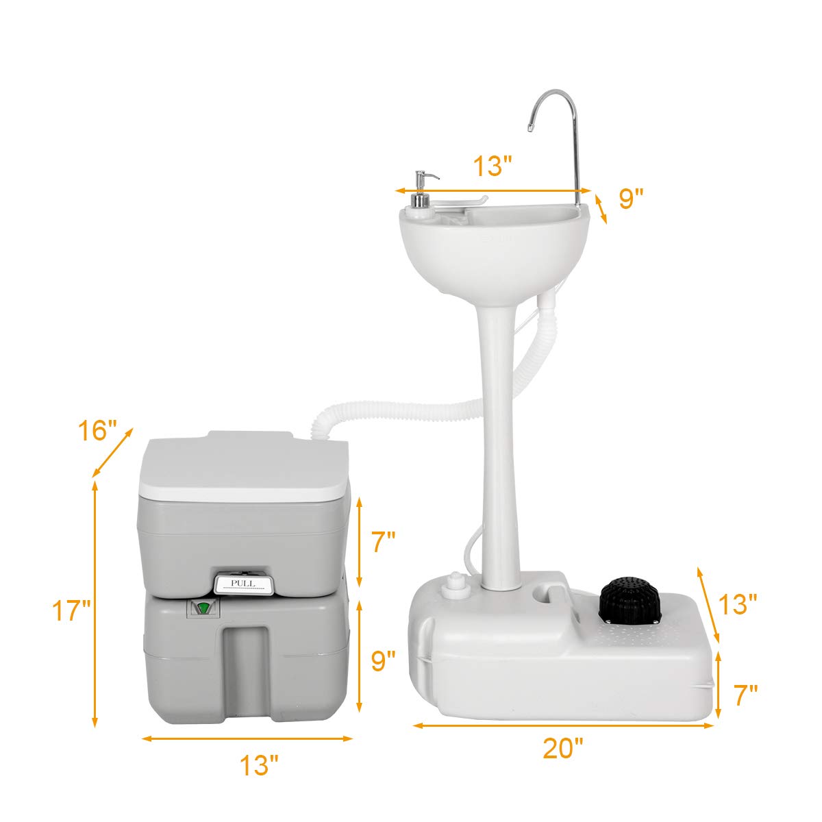 Giantex waste level indicator helps track when to empty.