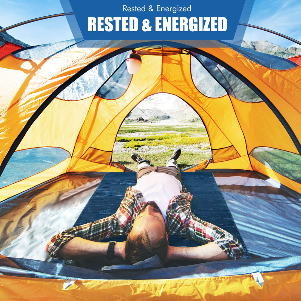 Giantex multi-use sleeping pad complements tents, sleeping bags, and cots.