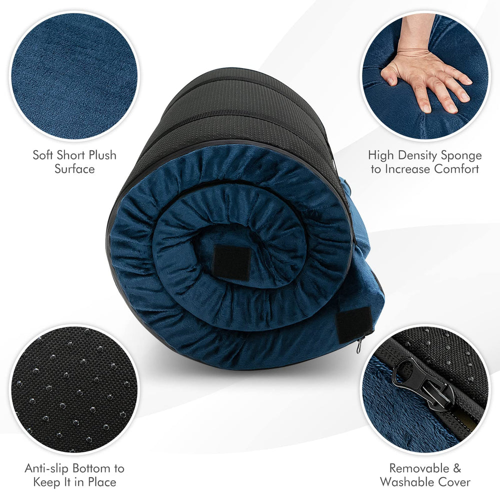 Giantex non-slip bottom keeps the sleeping pad in place on uneven surfaces.