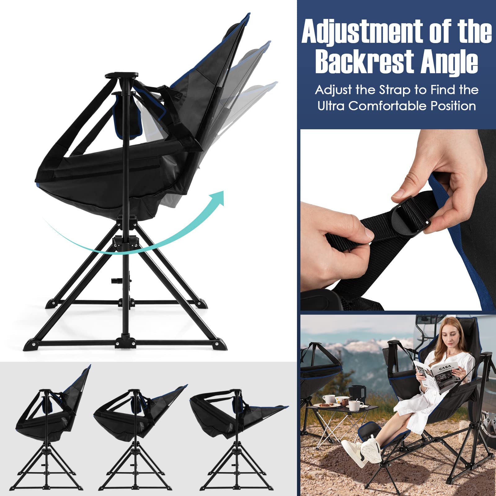Giantex chair cup holder keeps drinks within easy reach.