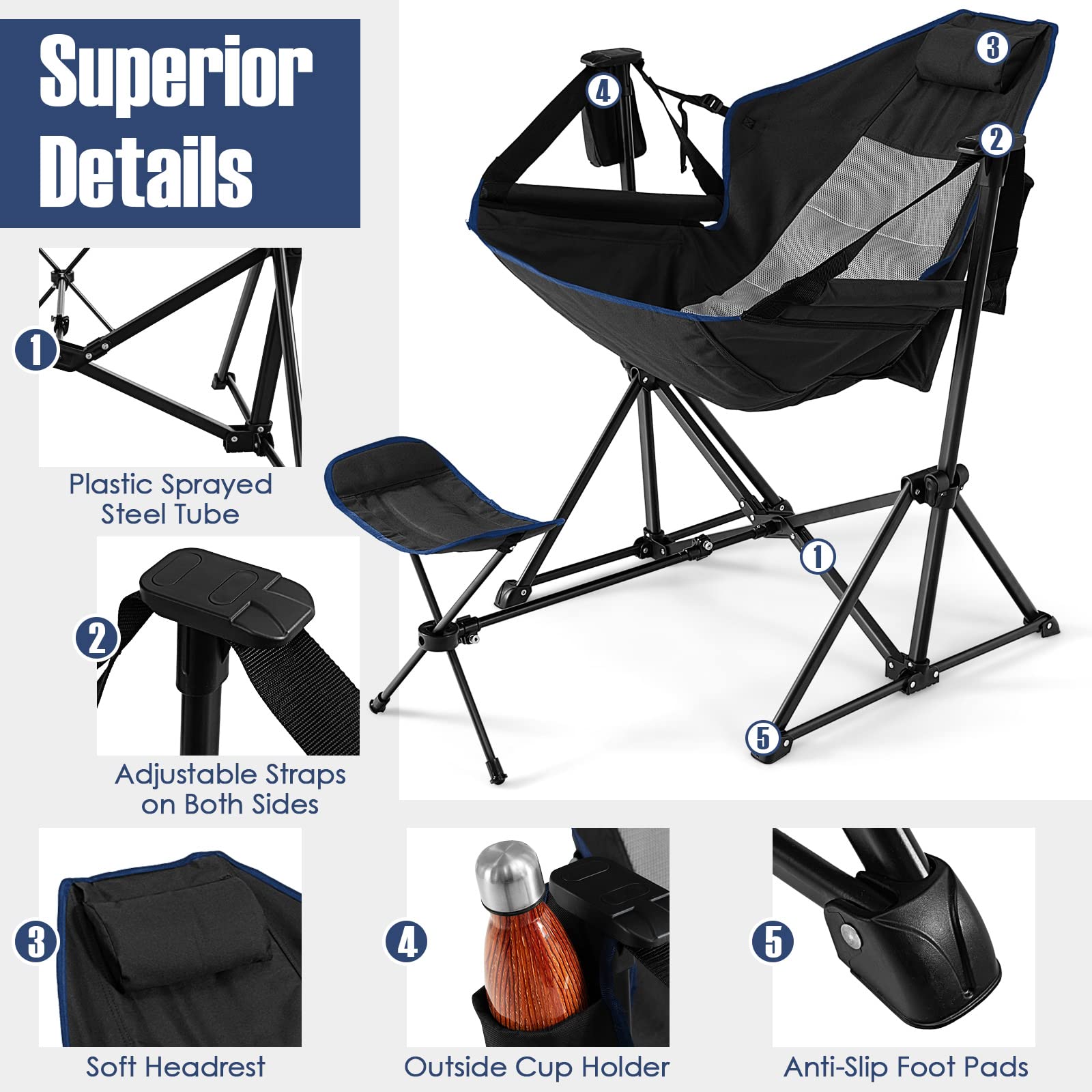 Giantex chair carrying bag for easy transport and storage.