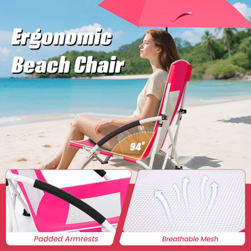 Giantex pink compact foldable design makes transport a breeze