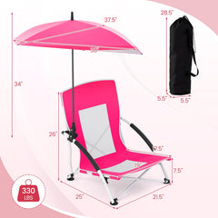 Giantex pink padded armrests providing comfortable support during outdoor activities