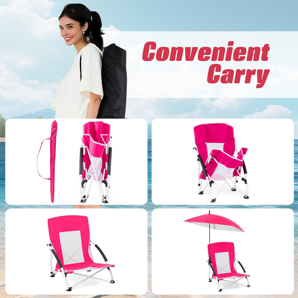 Giantex pink umbrella storage bag keeps shade accessories tidy and ready