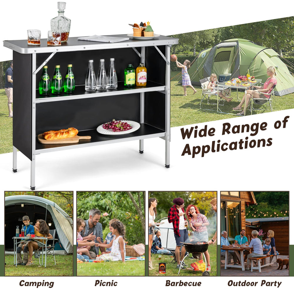 Giantex folding design enables versatile use in various locations.