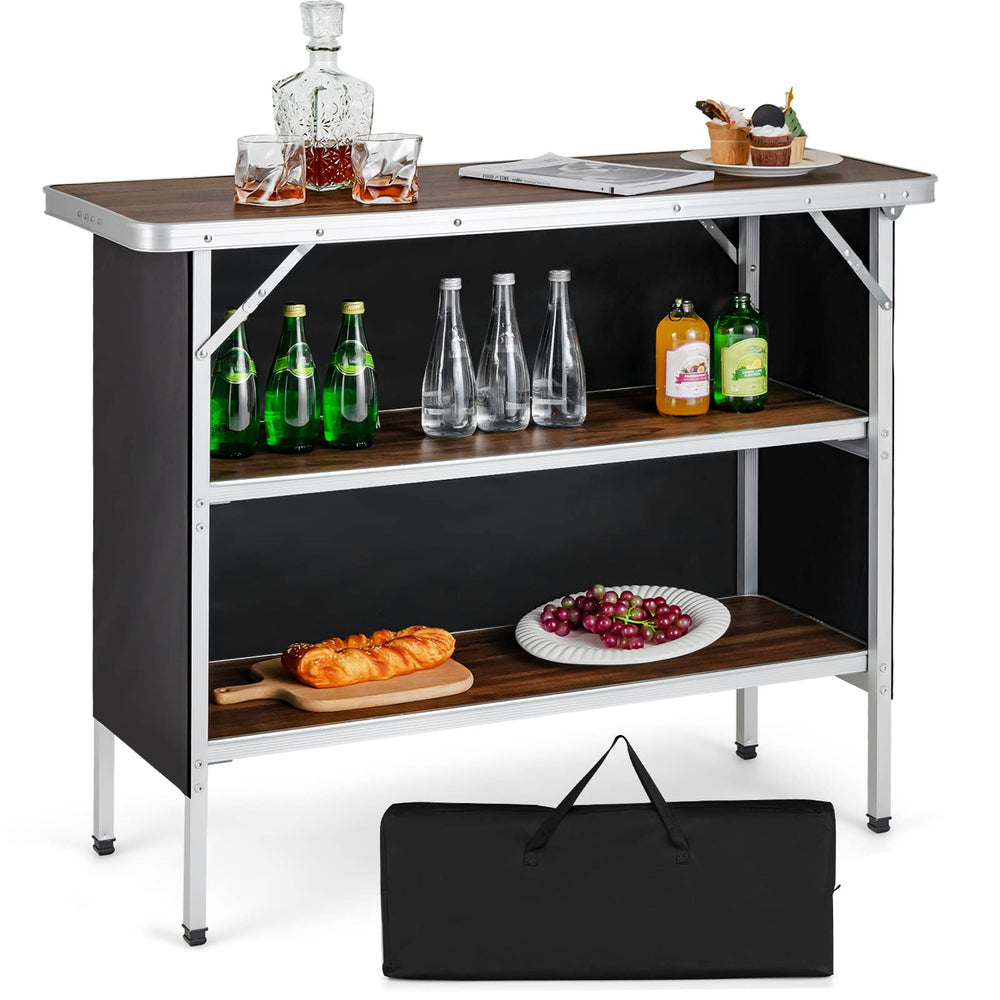 Giantex portable bar table top view for events and catering