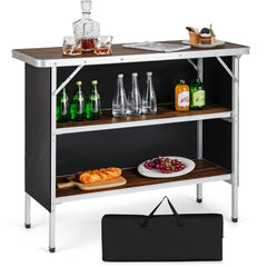Giantex portable bar table top view for events and catering