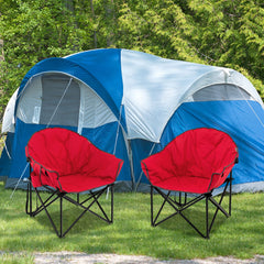 Giantex red chair folded with storage bag for easy transport and storage