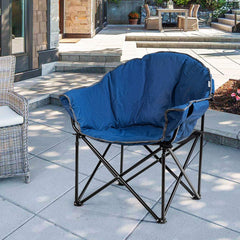 Giantex portable camping chair with soft cotton inner for comfortable seating.