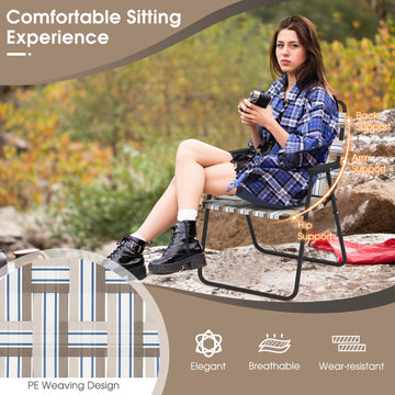 Giantex portable foldable design fits trunks for camping trips.