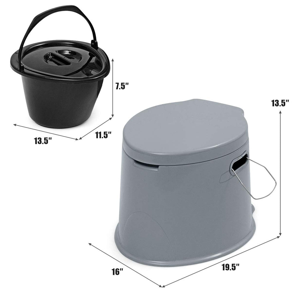 Giantex portable travel toilet with ergonomic height for comfortable seating.