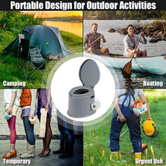 Giantex portable travel toilet uses premium PP material for smooth, skin-friendly feel.