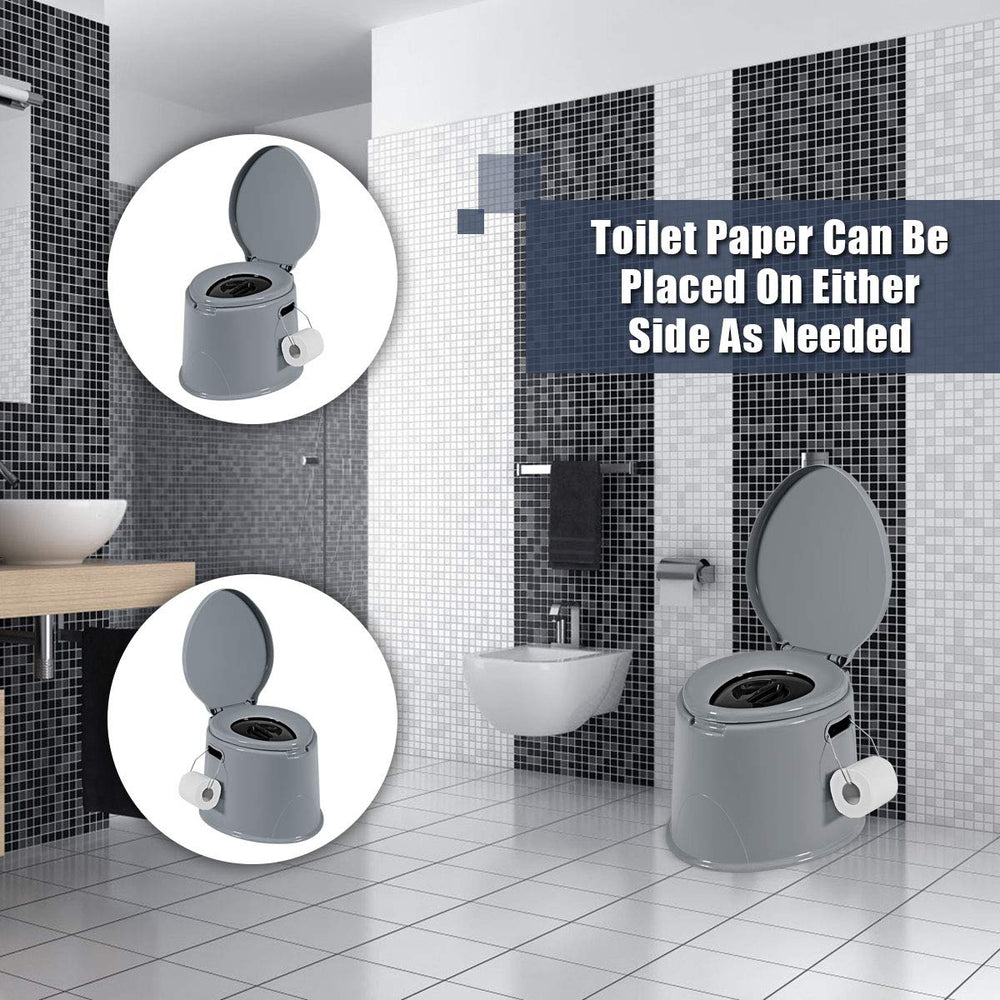 Giantex portable travel toilet features a stable structure for confident use.