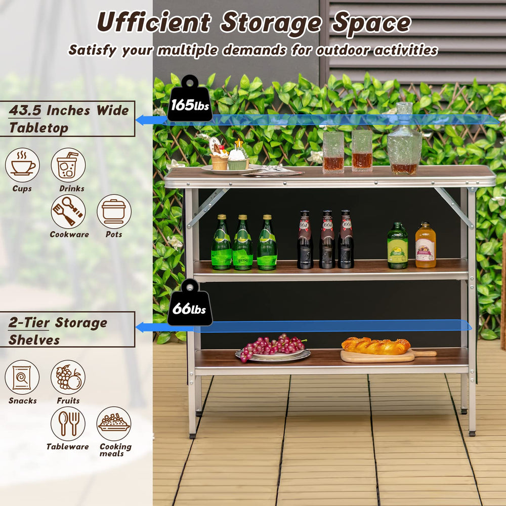 Giantex removable privacy skirt displays a neat service area