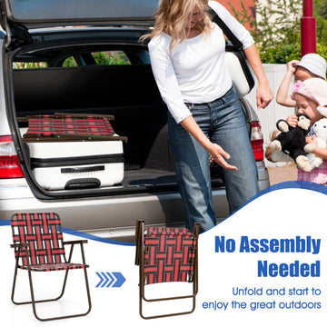 Giantex tilting backrest with wide armrests in red, provides extended comfort outdoors