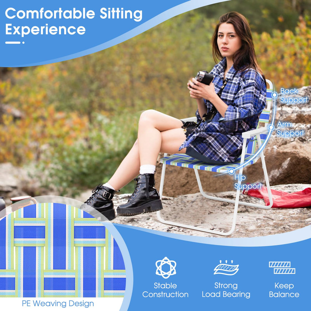 Giantex weather-resistant fabric ensures comfortable sessions by pool, yard, or beach.