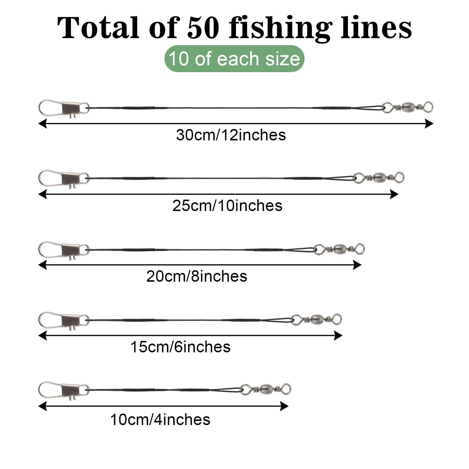 Close-up of snap and swivel on Giantree fishing leaders.