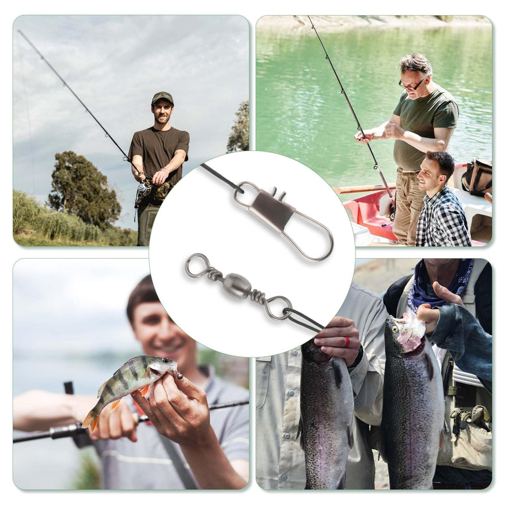 Flexible leader wire with quick-connect features for easy rig setup.