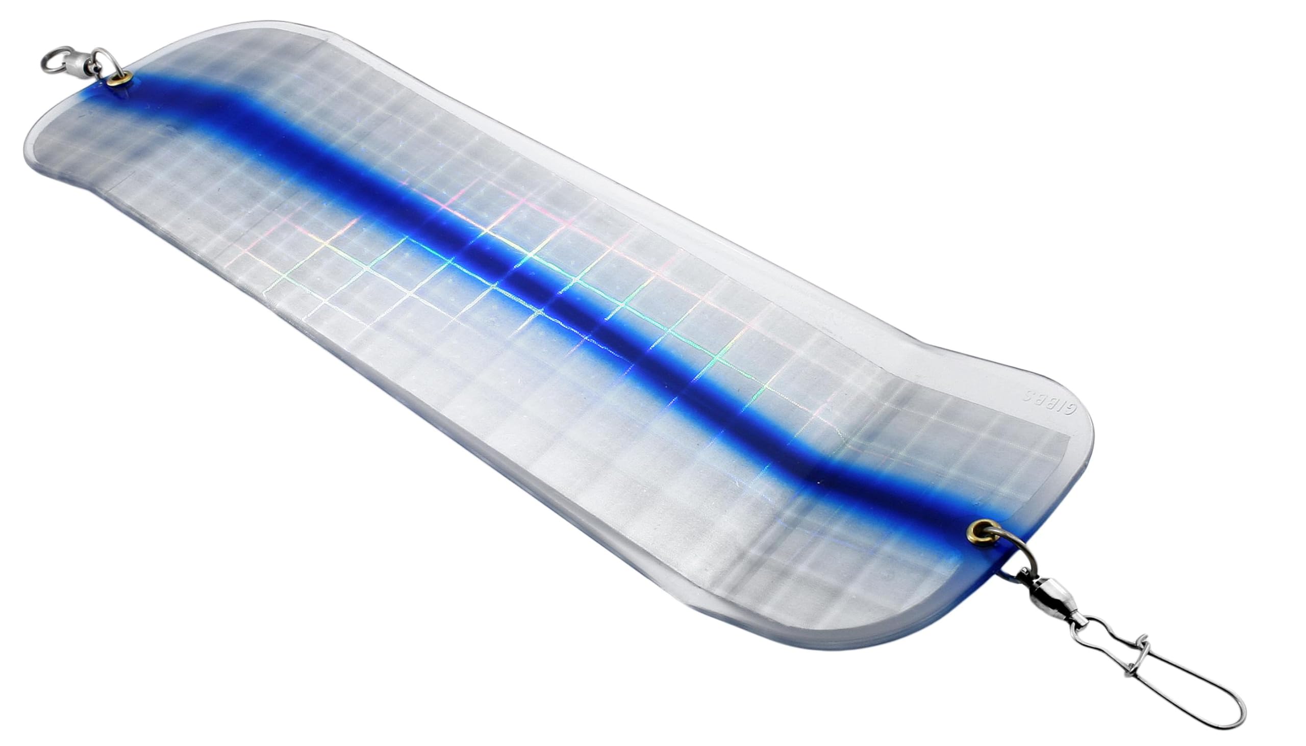 Gibbs Delta High Liner Flasher Blue shows lifelike salmon trolling action.