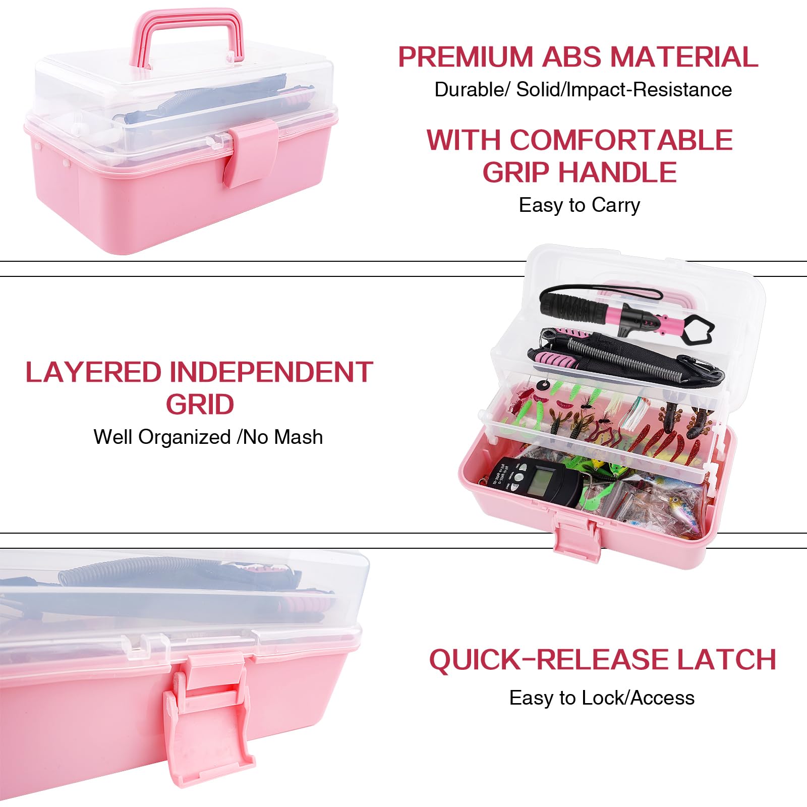 Gift-ready pink fishing tackle kit for anglers