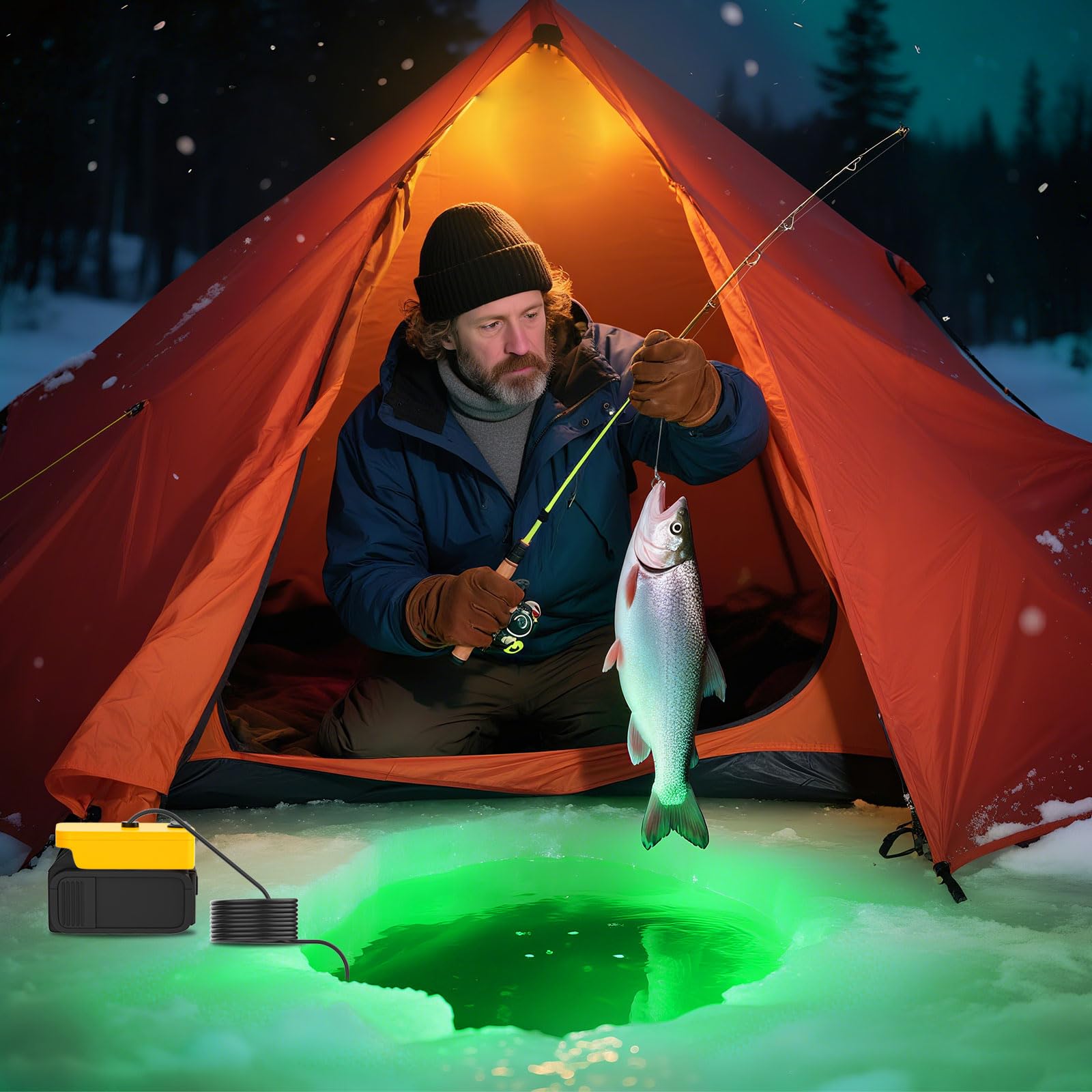 Gift-ready Uniqwamo underwater fishing light packaging